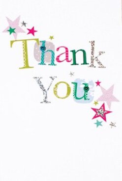 This thank you card captures delight through jubilant colours and artful whimsy, the message 'Thank You' stitched across the front in a playful mosaic-each letter a beacon of its own hue, accented in daubs of shimmering silver or dotted with embroidered touches. Scattered stars in magenta, teal, and gold drift around the phrase, bringing to mind the lively spirit of festivals at Lammas Park or evenings of laughter at Ealing's cafes. The print's raised texture and the subtle glitter that catches the light make the card inviting to the fingertips, evoking the charm of a handcrafted treasure lovingly sourced from a local Ealing boutique. Against the crisp, flawless white, every shade sings, echoing the freshness of a bouquet ready for same-day delivery through Ealing's leafy lanes. Imagining the card paired next to a burst of blooms, there's a reassurance and authenticity-thankfulness expressed not just in words, but in the joyful magic of colour, touch, and thoughtful design. The effect echoes the creative eye and personal care of Flower Delivery Ealing, making this card a memorable companion for any occasion that calls for gratitude and celebration.